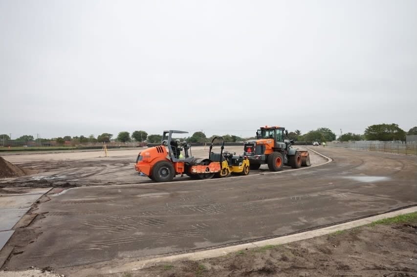 Stadium under construction
